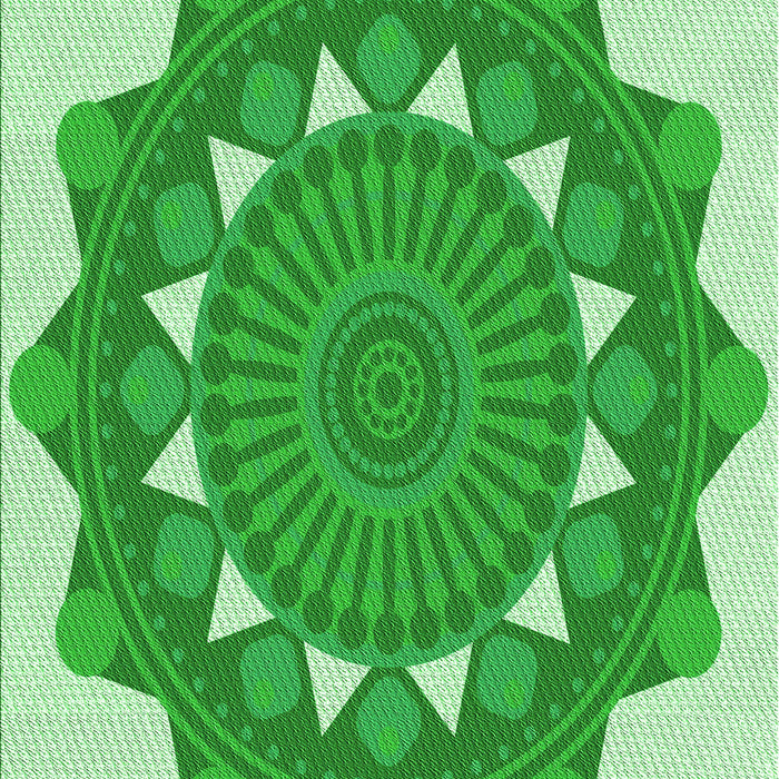 Machine Washable Transitional Jade Green Rug, wshpat1895grn