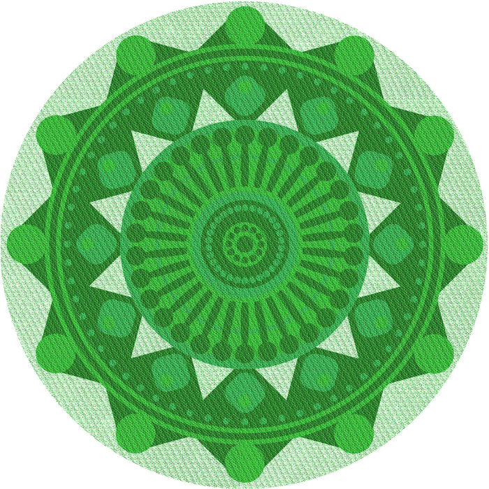 Square Patterned Jade Green Rug, pat1895grn