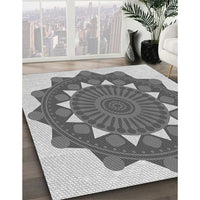 Patterned Carbon Gray Rug, pat1895gry