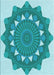 Patterned Light Sea Green Rug, pat1895lblu