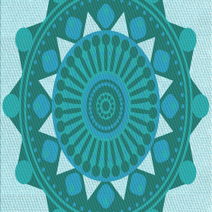 Patterned Light Sea Green Rug, pat1895lblu