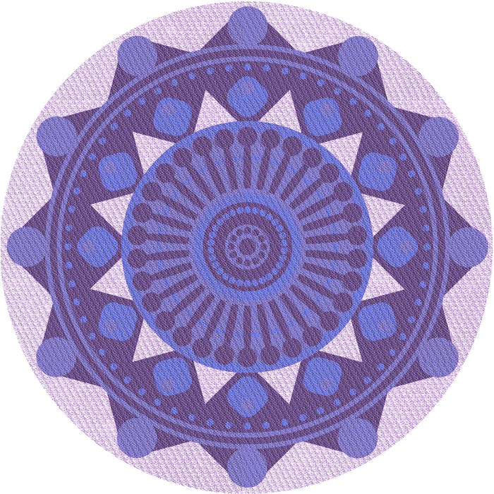 Square Patterned Slate Blue Rug, pat1895pur