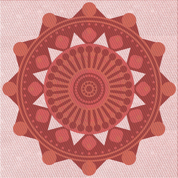 Round Machine Washable Transitional Pastel Pink Rug, wshpat1895rd