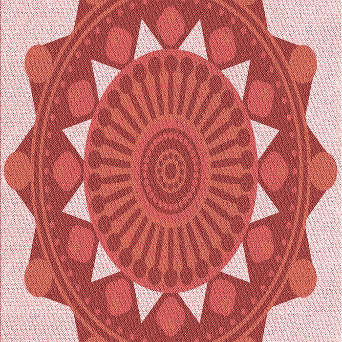 Machine Washable Transitional Pastel Pink Rug, wshpat1895rd