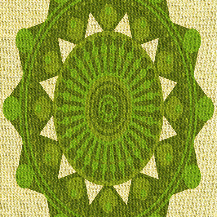 Patterned Green Rug, pat1895yw