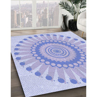 Patterned Purple Rug, pat1896blu