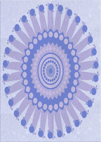 Machine Washable Transitional Purple Rug, wshpat1896blu