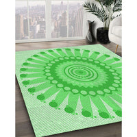 Patterned Green Rug, pat1896grn