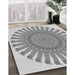 Patterned Gray Rug in Family Room, pat1896gry