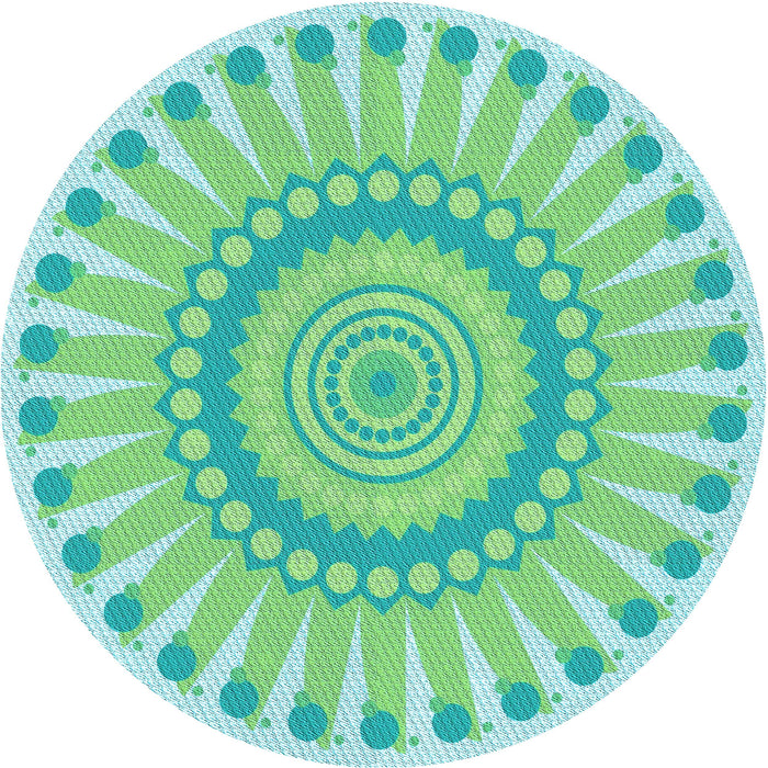 Square Machine Washable Transitional Green Rug in a Living Room, wshpat1896lblu