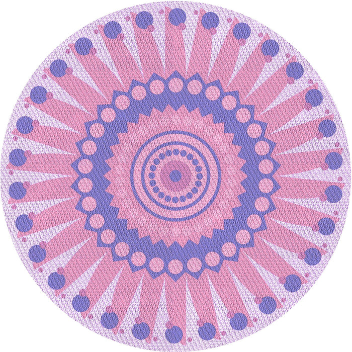 Square Machine Washable Transitional Orchid Purple Rug in a Living Room, wshpat1896pur