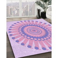 Patterned Orchid Purple Rug, pat1896pur