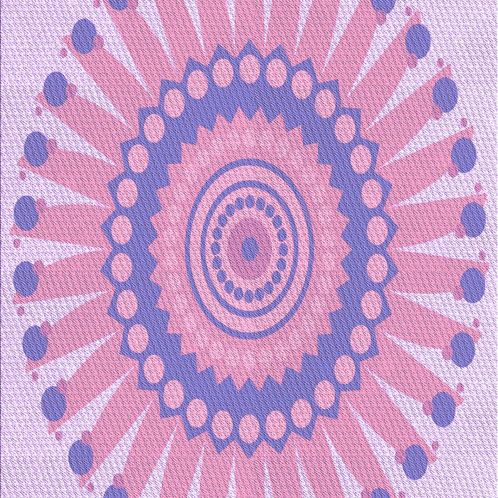 Machine Washable Transitional Orchid Purple Rug, wshpat1896pur