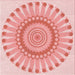 Round Patterned Deep Rose Pink Rug, pat1896rd