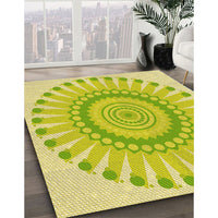 Patterned Green Rug, pat1896yw