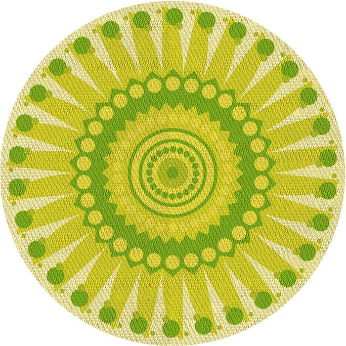 Square Patterned Green Rug, pat1896yw