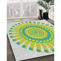 Patterned Green Novelty Rug, pat1896