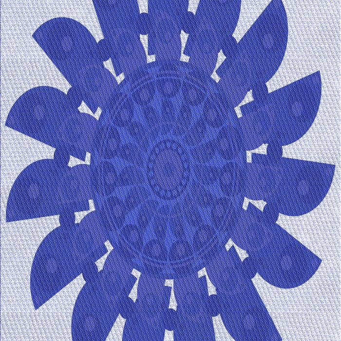 Machine Washable Transitional Blue Rug, wshpat1897blu