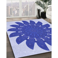 Patterned Blue Rug, pat1897blu