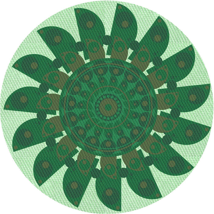 Square Machine Washable Transitional Green Rug in a Living Room, wshpat1897grn