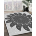 Machine Washable Transitional Platinum Silver Gray Rug in a Family Room, wshpat1897gry