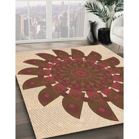 Patterned Brown Red Rug, pat1897org