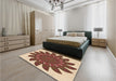 Patterned Brown Red Rug in a Bedroom, pat1897org