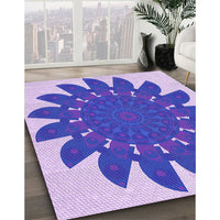 Patterned Mauve Purple Rug, pat1897pur