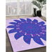 Patterned Mauve Purple Rug in Family Room, pat1897pur