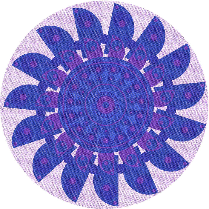 Square Patterned Mauve Purple Rug, pat1897pur