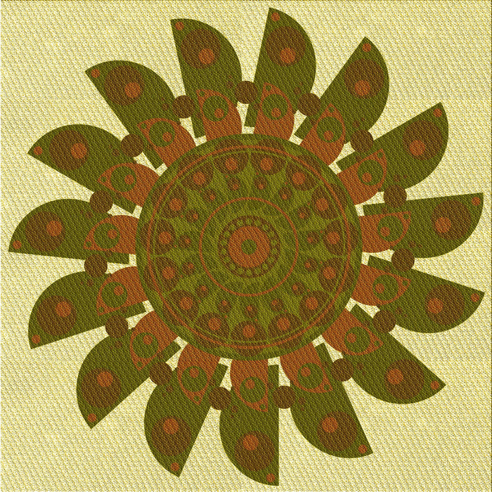 Round Machine Washable Transitional Dark Bronze Brown Rug, wshpat1897yw