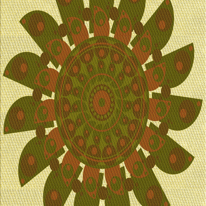 Patterned Dark Bronze Brown Rug, pat1897yw