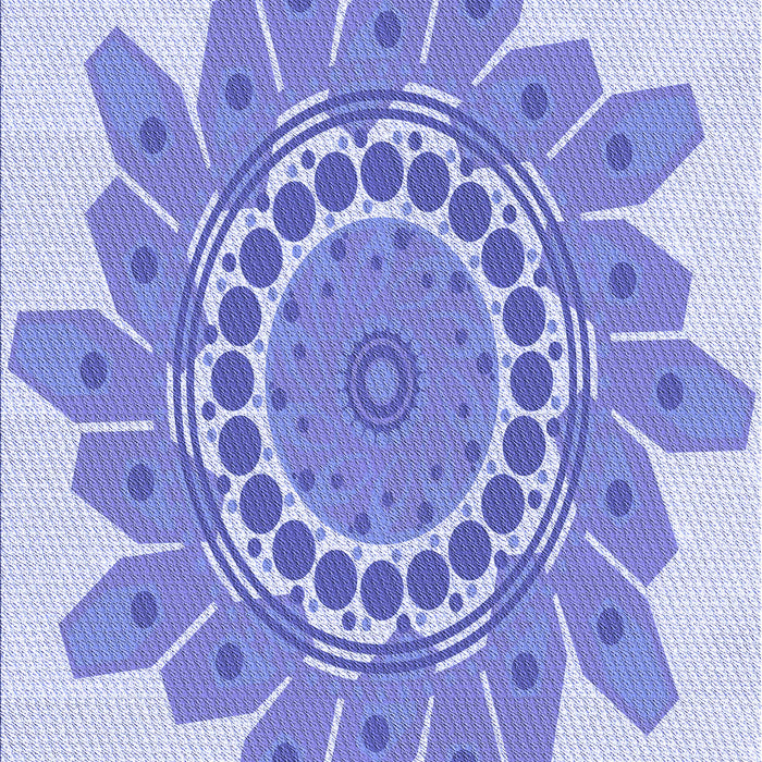 Patterned Light Slate Blue Rug, pat1898blu