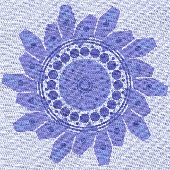 Round Machine Washable Transitional Light Slate Blue Rug, wshpat1898blu