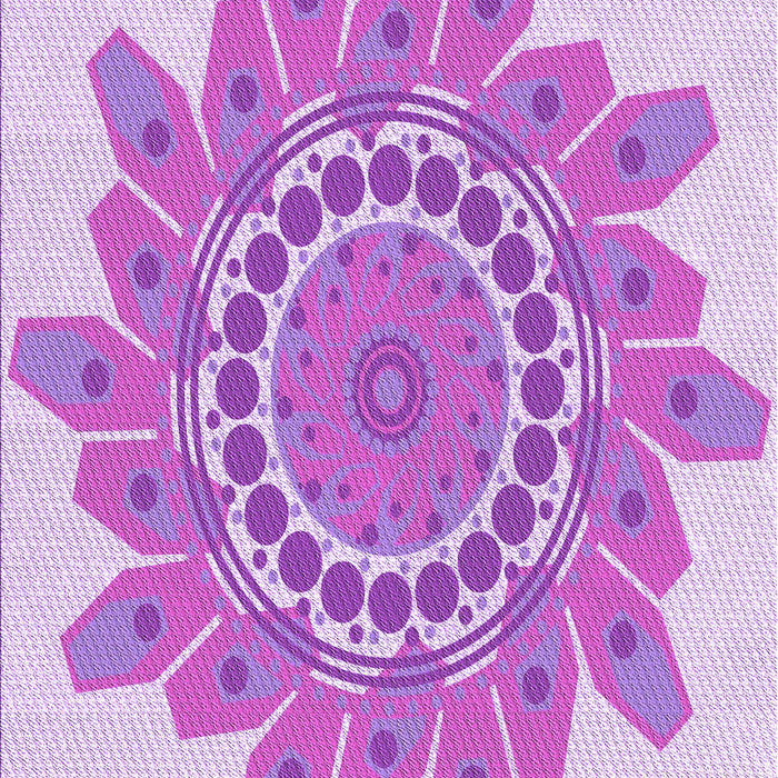 Machine Washable Transitional Blossom Pink Rug, wshpat1898pur