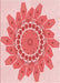 Machine Washable Transitional Deep Rose Pink Rug, wshpat1898rd