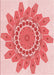 Patterned Deep Rose Pink Rug, pat1898rd