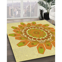 Patterned Orange Rug, pat1898yw