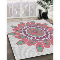 Patterned Gray Novelty Rug, pat1898