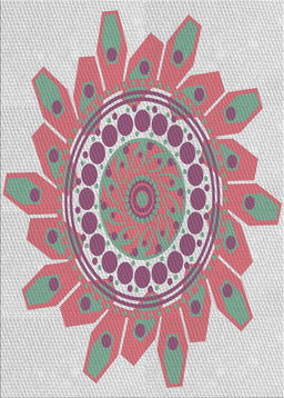Patterned Gray Novelty Rug, pat1898