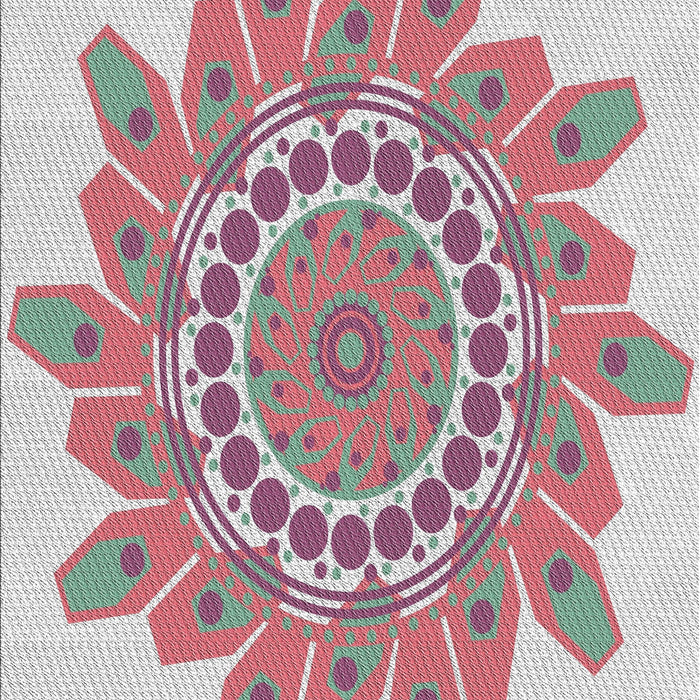 Patterned Gray Novelty Rug, pat1898