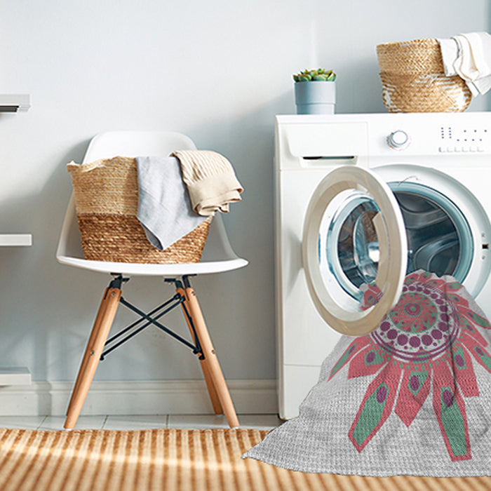 Machine Washable Transitional Gainsboro Gray Rug in a Washing Machine, wshpat1898