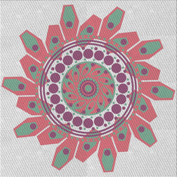 Square Patterned Gray Novelty Rug, pat1898