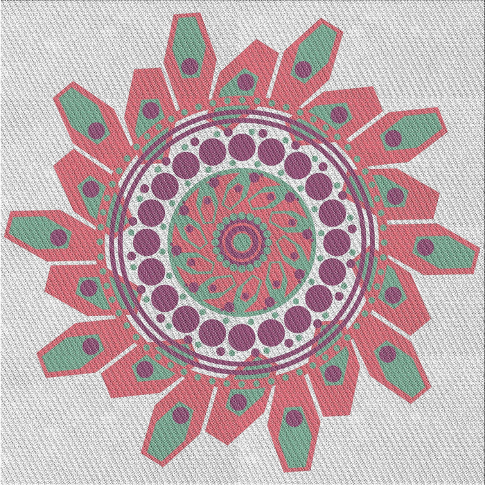 Square Patterned Gray Novelty Rug, pat1898