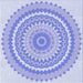 Round Patterned Light Slate Blue Rug, pat1899blu