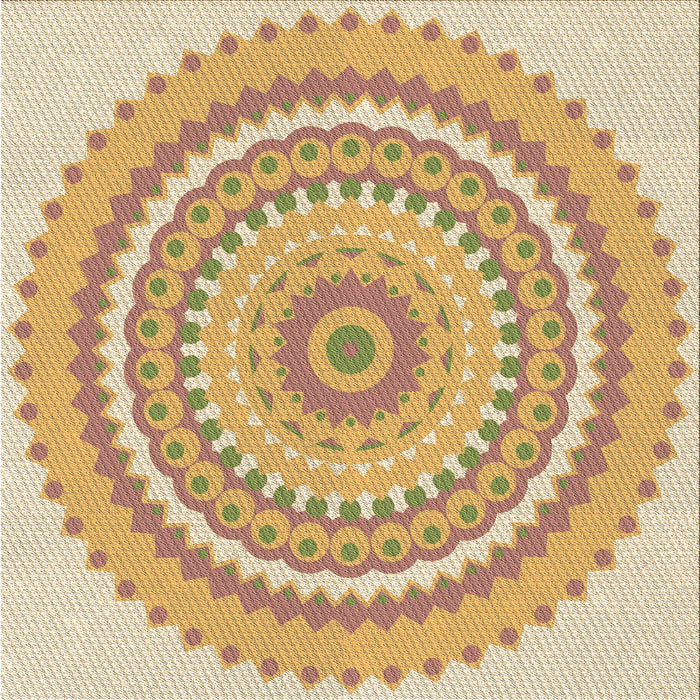 Round Machine Washable Transitional Bronze Brown Rug, wshpat1899brn