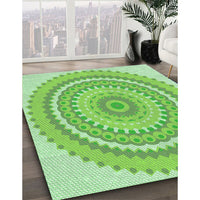 Patterned Jade Green Rug, pat1899grn