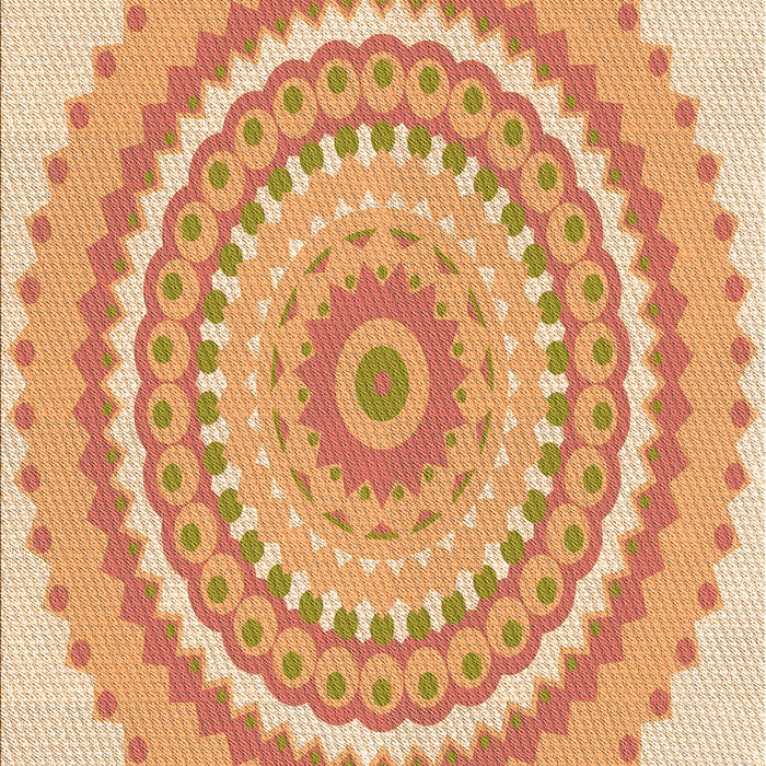 Patterned Orange Rug, pat1899org