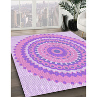 Patterned Blossom Pink Rug, pat1899pur