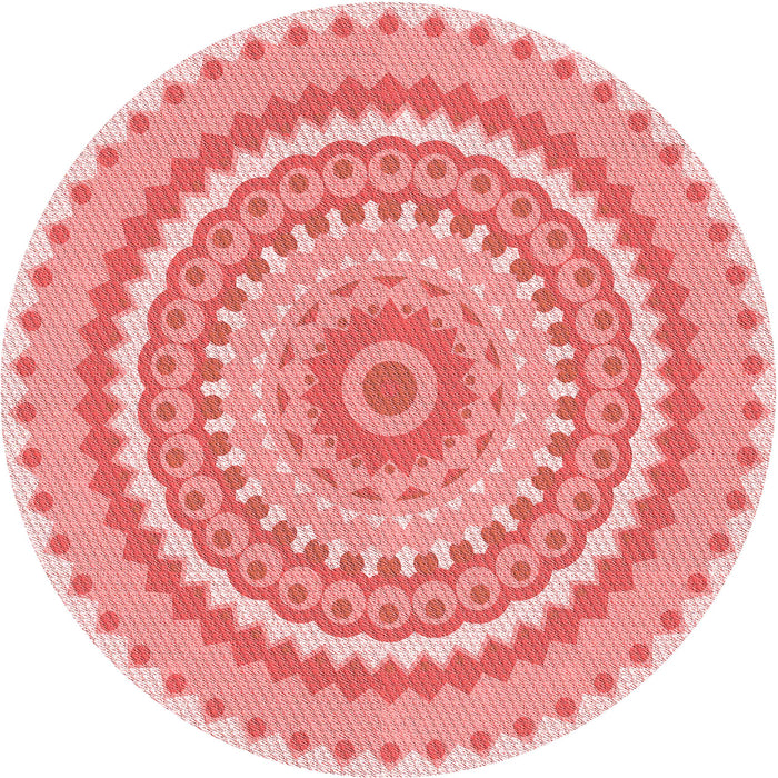 Square Patterned Baby Pink Rug, pat1899rd